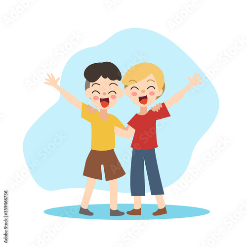 Friendship Day Friendship Boy Best Friend Forever 2 Girl Hug Each Other Stock Vector Adobe Stock Friendship Day Friendship Boy Best Friend Forever 2 Girl Hug Each Other Stock Vector Adobe Stock