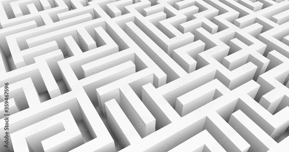 Labyrinth 3D Vector. Maze game. Classic box labyrinth in white color and high walls. Gray maze for Your business project. Vector Illustration Labyrinth 3D Vector. Maze game. Classic box labyrinth in white color and high walls. Gray maze for Your business project. Vector Illustration
