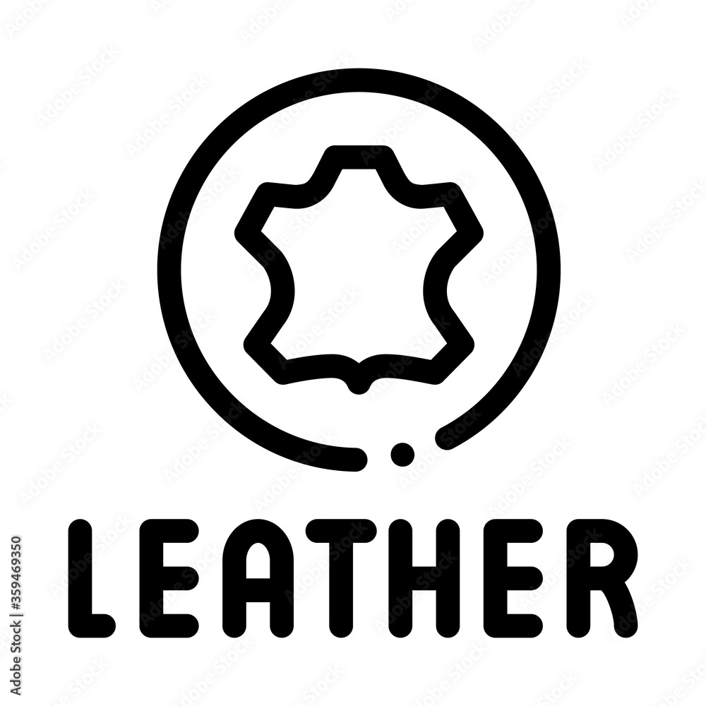 genuine leather label icon vector. genuine leather label sign. isolated contour symbol illustration genuine leather label icon vector. genuine leather label sign. isolated contour symbol illustration