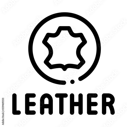 genuine leather label icon vector. genuine leather label sign. isolated contour symbol illustration