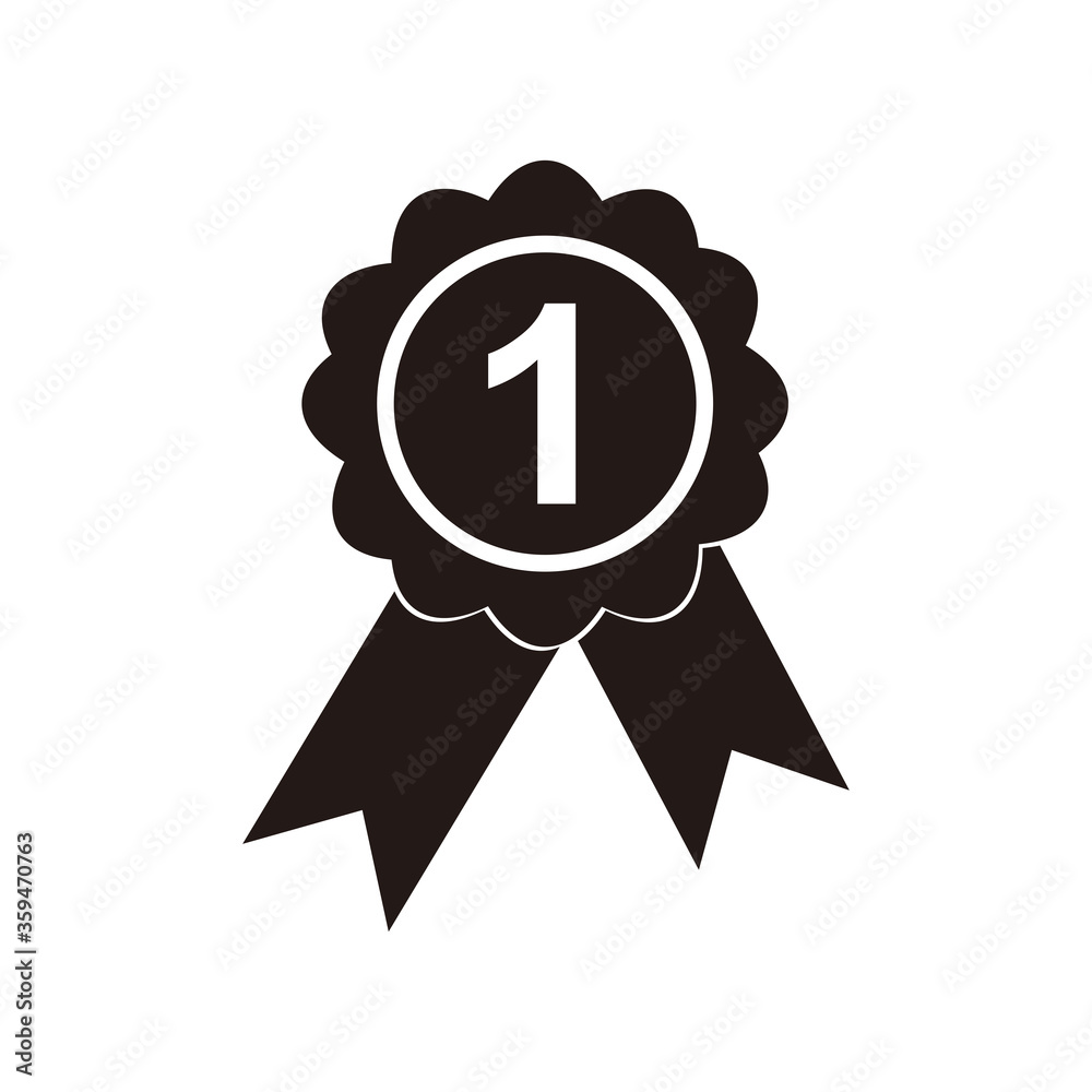 first medal icon symbol vector on white background first medal icon symbol vector on white background
