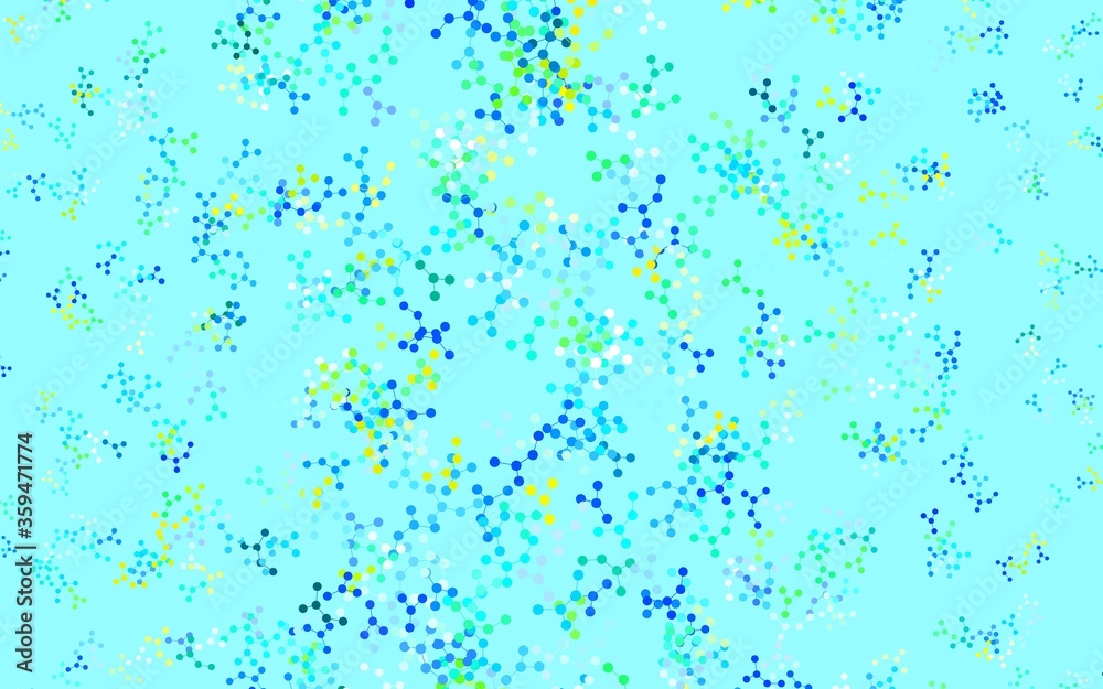 Light Blue, Green vector pattern with artificial intelligence network. Light Blue, Green vector pattern with artificial intelligence network.
