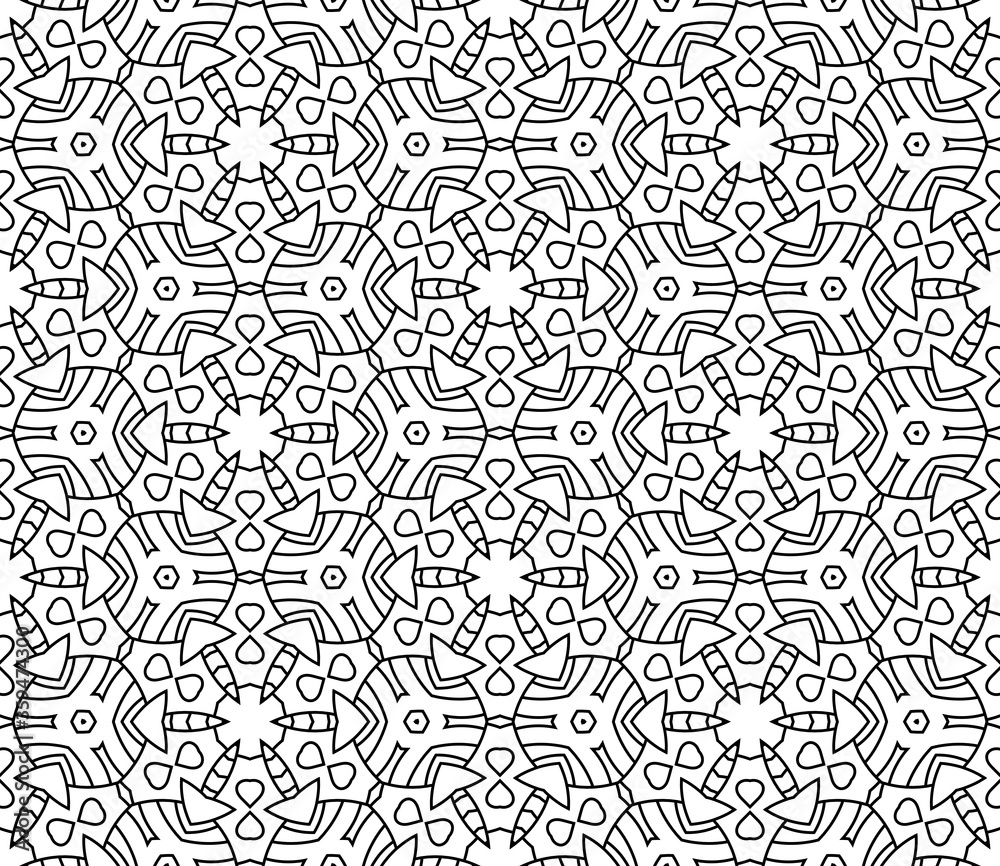 Abstract thin line seamless pattern. Linear ornamental geometric background. Wrapping paper. Vector illustration. Abstract thin line seamless pattern. Linear ornamental geometric background. Wrapping paper. Vector illustration.