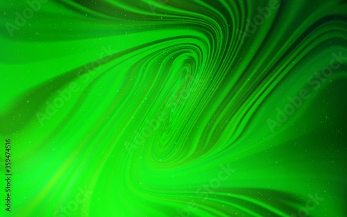 Light Green vector texture with milky way stars. Shining illustration with sky stars on abstract template. Best design for your ad, poster, banner.