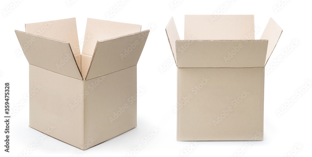 Brown paper box isolated on white background., Parcel delivery concept Brown paper box isolated on white background., Parcel delivery concept
