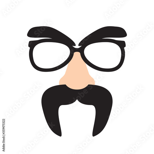 Disguise funny mask background. Vector illustration