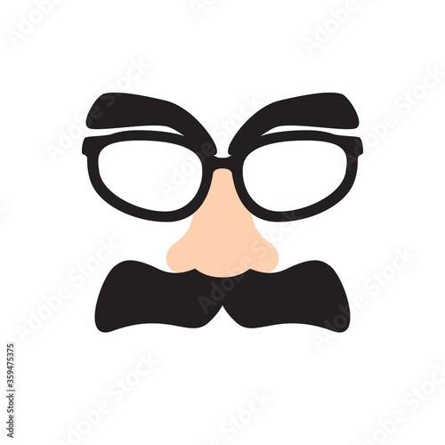 Disguise funny mask background. Vector illustration