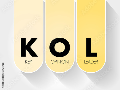 KOL - Key Opinion Leader acronym, business concept background
