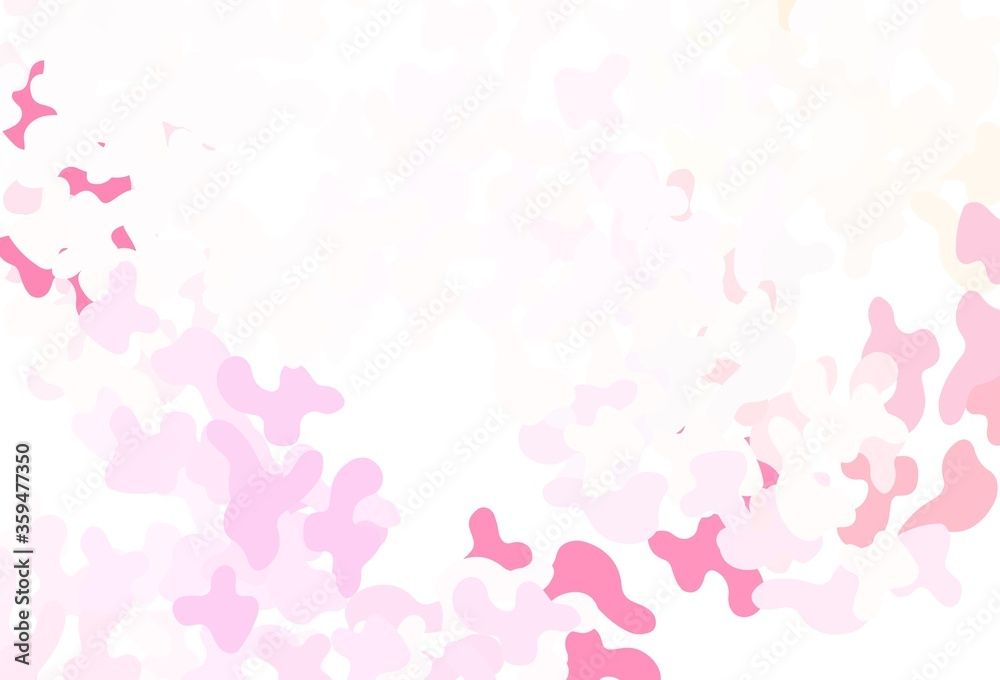 Light Pink, Yellow vector background with abstract shapes. Light Pink, Yellow vector background with abstract shapes.