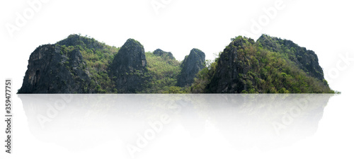 big rock mountain isolate on white background