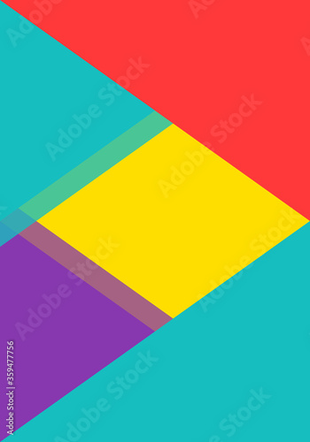 Vector Abstract Flat Geometric And Curve Colorful Background Pattern For Summer