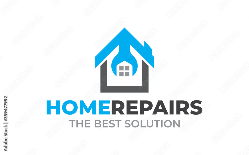 Creative Home repair, Real Estate, and Building Concept Logo