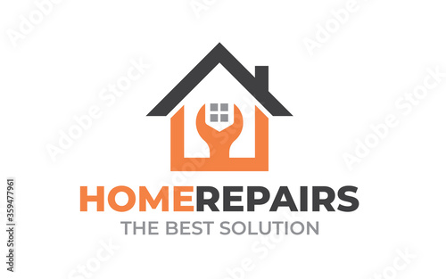 Creative Home repair, Real Estate, and Building Concept Logo