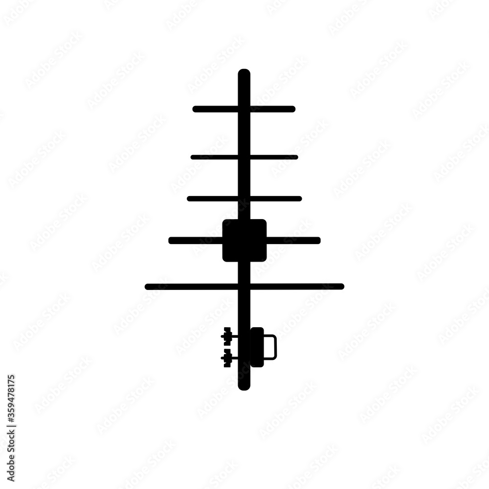 Antenna icon on white background. Vector illustration in flat design. Antenna icon on white background. Vector illustration in flat design.