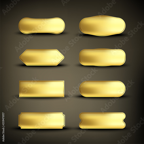 Button set color gold shape2