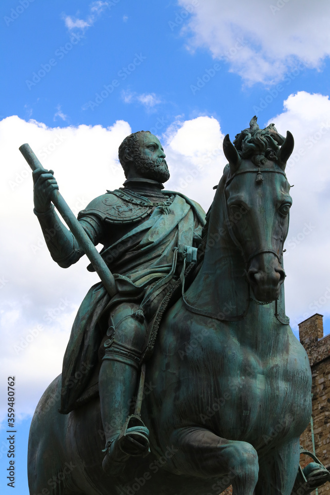 Equestrian Monument of Cosimo I, Piazza Signoria (Signoria square), Florence, Italy, touristic place