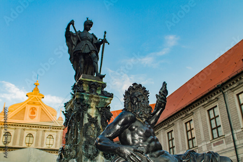 Wittelsbach Fountain with Duke Otto I in Munich, Germany
