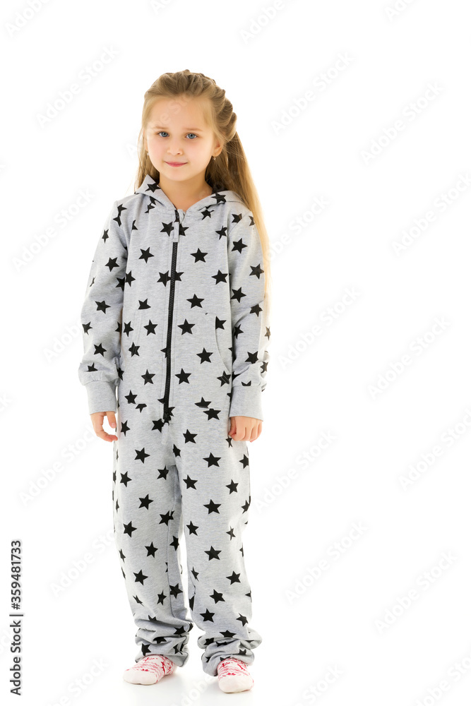 Cute little girl, full length studio portrait Cute little girl, full length studio portrait
