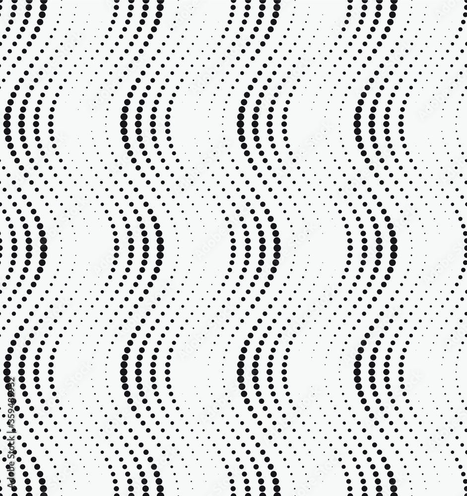 Obraz premium Vector seamless pattern. Stylish texture with wavy lines from different circles.