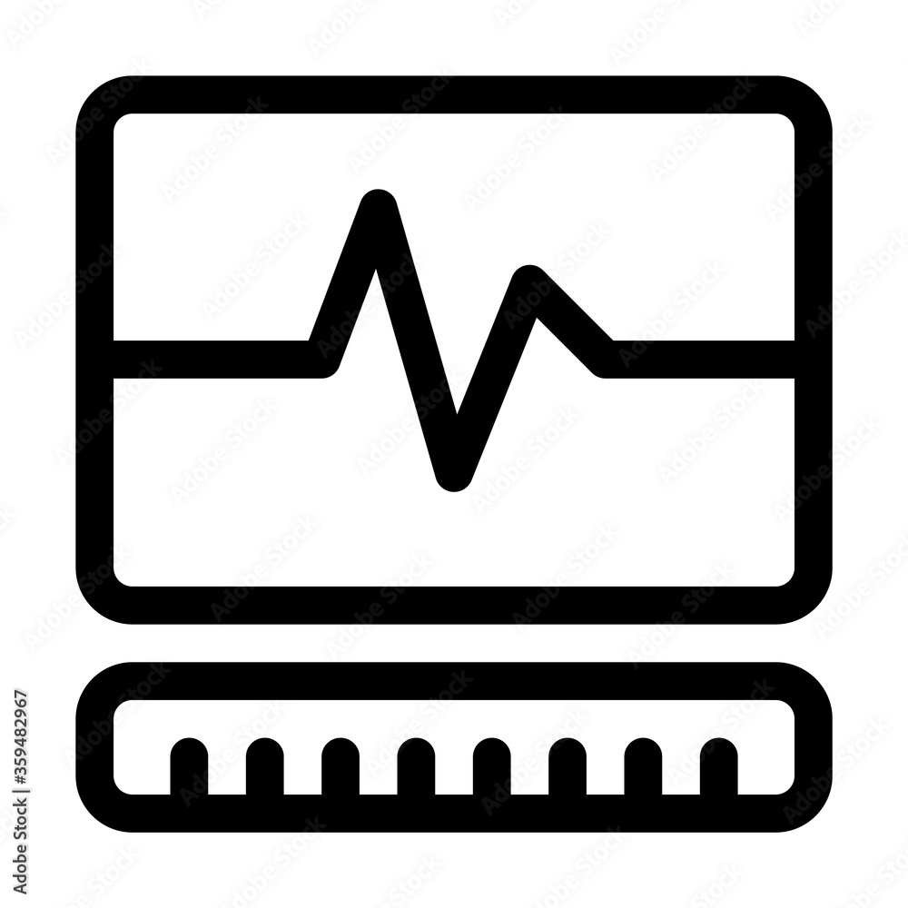 Heartbeat on the display, screen of the diagnostic equipment Heartbeat on the display, screen of the diagnostic equipment