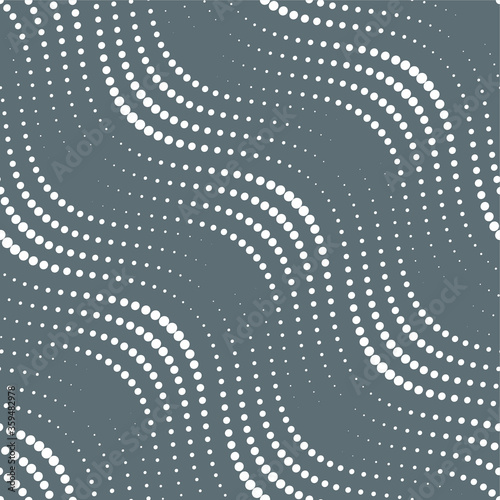   Vector seamless pattern. Stylish texture with wavy lines from different circles.