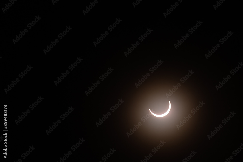 The solar eclipse on June 21, 2020, view from Xiamen, China The solar eclipse on June 21, 2020, view from Xiamen, China