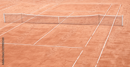 Tennis court outdoor sport empty clay field © Uros Petrovic