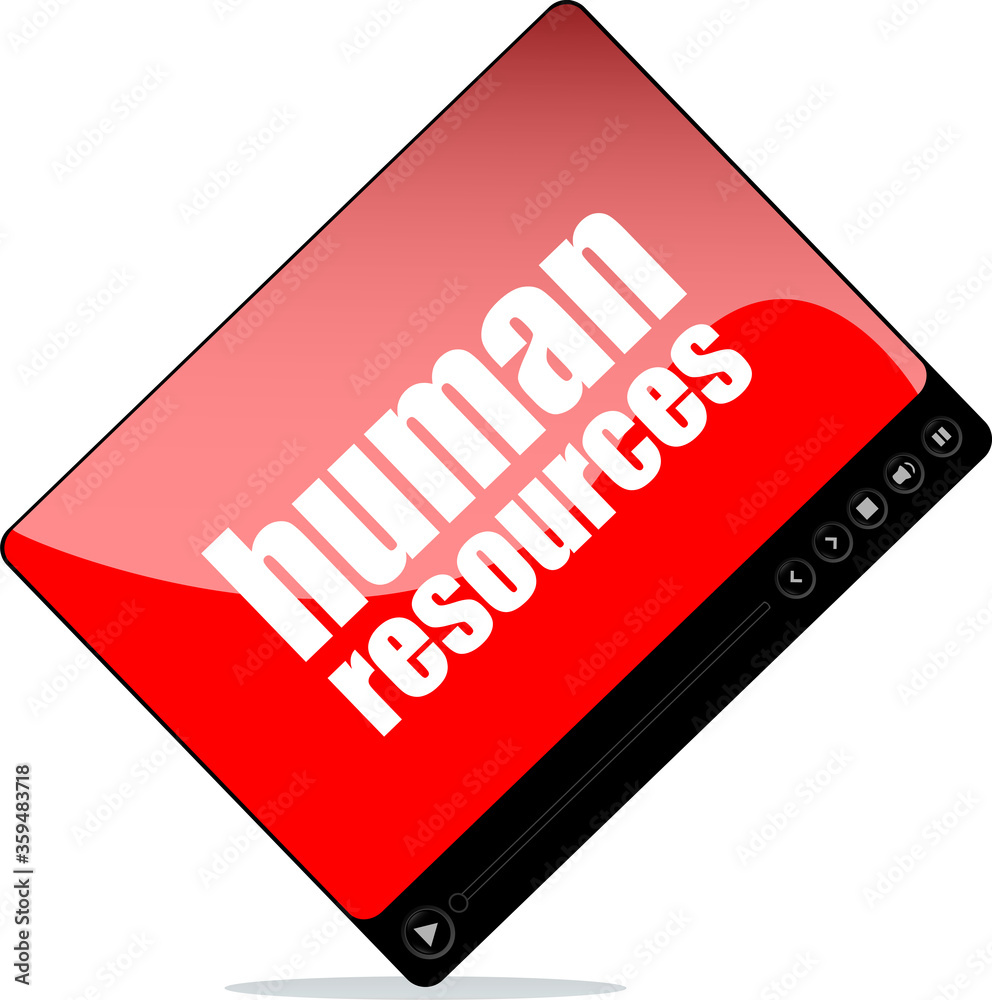 Video player for web with human resources words
