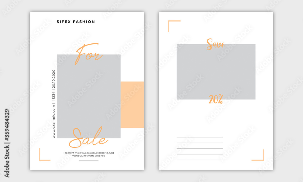 Fashion Post card Design template