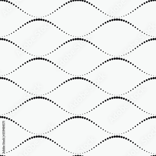   Vector seamless pattern. Stylish texture with wavy lines from different circles.