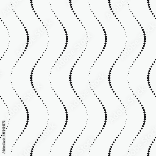   Vector seamless pattern. Stylish texture with wavy lines from different circles.