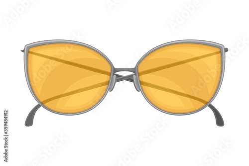 Sunglasses as Protective Eyewear for Wearing in Summertime Vector Illustration