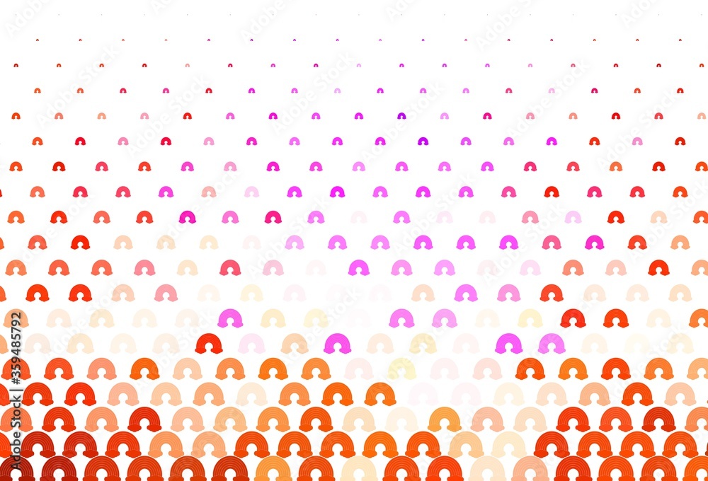 Obraz premium Light Pink, Red vector background with rainbow symbols.