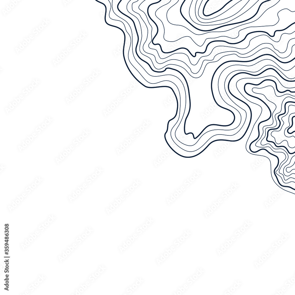 topographic map vector illustration abstract height lines isolated on a white background