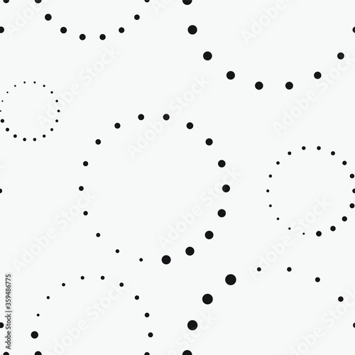  Vector seamless pattern. Stylish texture with figures from circles. Geometric lattice pattern.