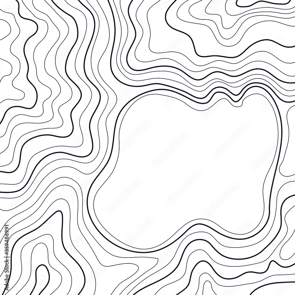 Fototapeta premium topographic map vector illustration abstract height lines isolated on a white background