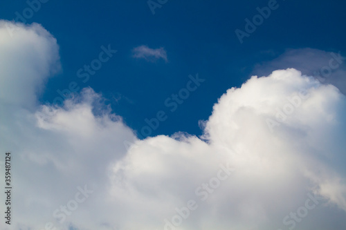 white cloud on blue sky