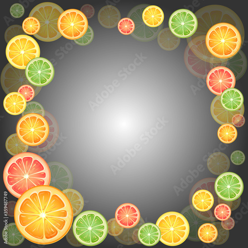 frame of citrus fruit