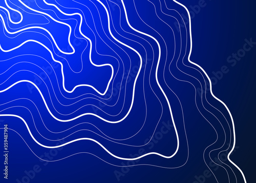 topographic map vector illustration abstract height lines isolated on a blue background © lazarevhjy