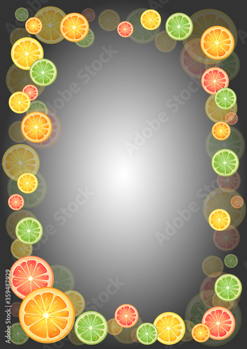 frame of oranges