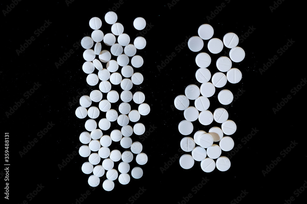 Impressive view of a-lot of pilles, caplets, tablets for medical use Impressive view of a-lot of pilles, caplets, tablets for medical use