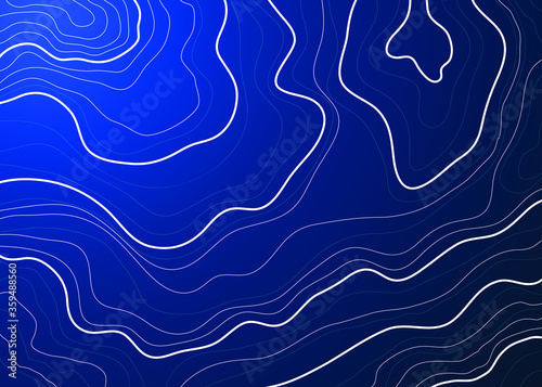 topographic map vector illustration abstract height lines isolated on a blue background