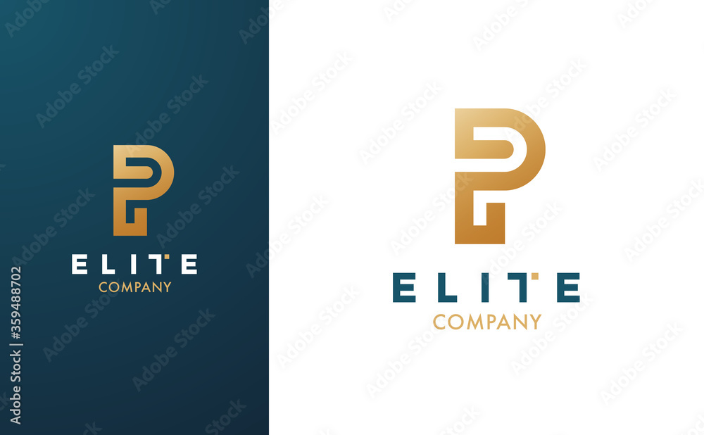 Premium Vector P Logo in two colour variations. Beautiful Logotype for luxury branding. Elegant and stylish design for your Elite company. Premium Vector P Logo in two colour variations. Beautiful Logotype for luxury branding. Elegant and stylish design for your Elite company.