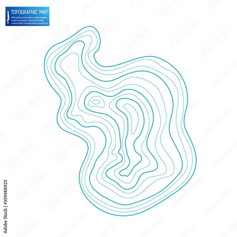 topographic map vector illustration abstract height lines isolated on a white background topographic map vector illustration abstract height lines isolated on a white background