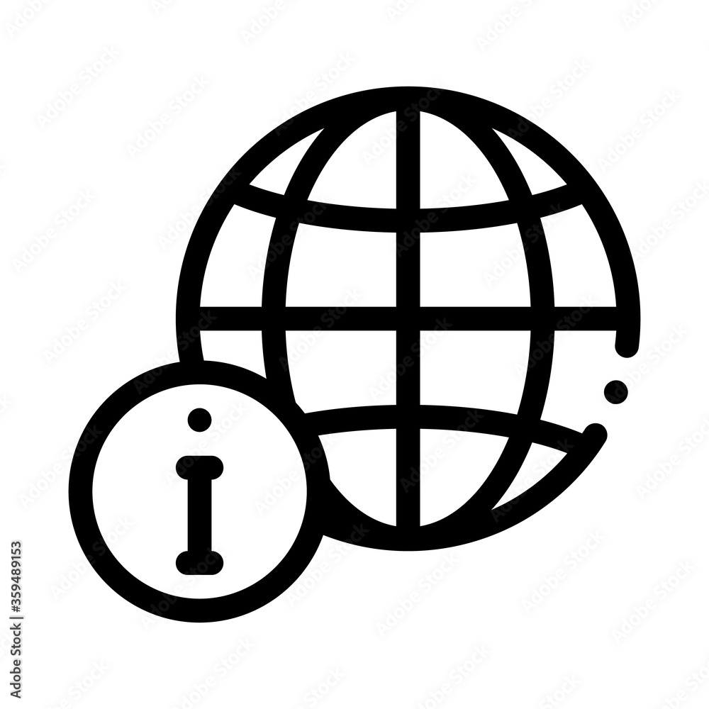 worldwide information icon vector. worldwide information sign. isolated contour symbol illustration worldwide information icon vector. worldwide information sign. isolated contour symbol illustration
