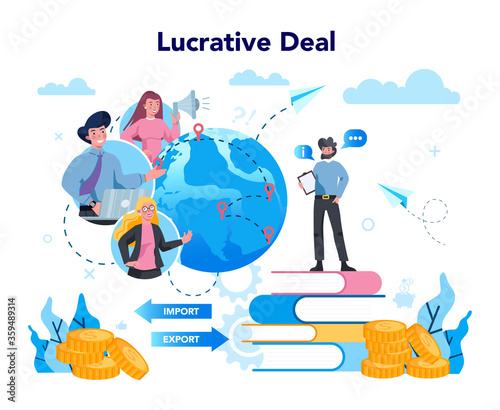Enterpreneur concept. Idea of lucrative business, strategy