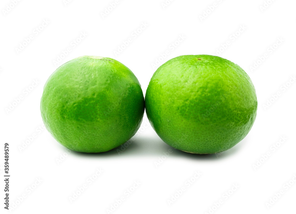 Lemon green isolated on white background with clipping path Lemon green isolated on white background with clipping path
