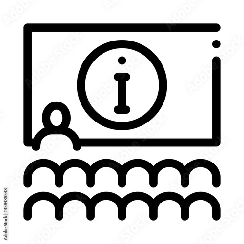 lector information blackboard icon vector. lector information blackboard sign. isolated contour symbol illustration