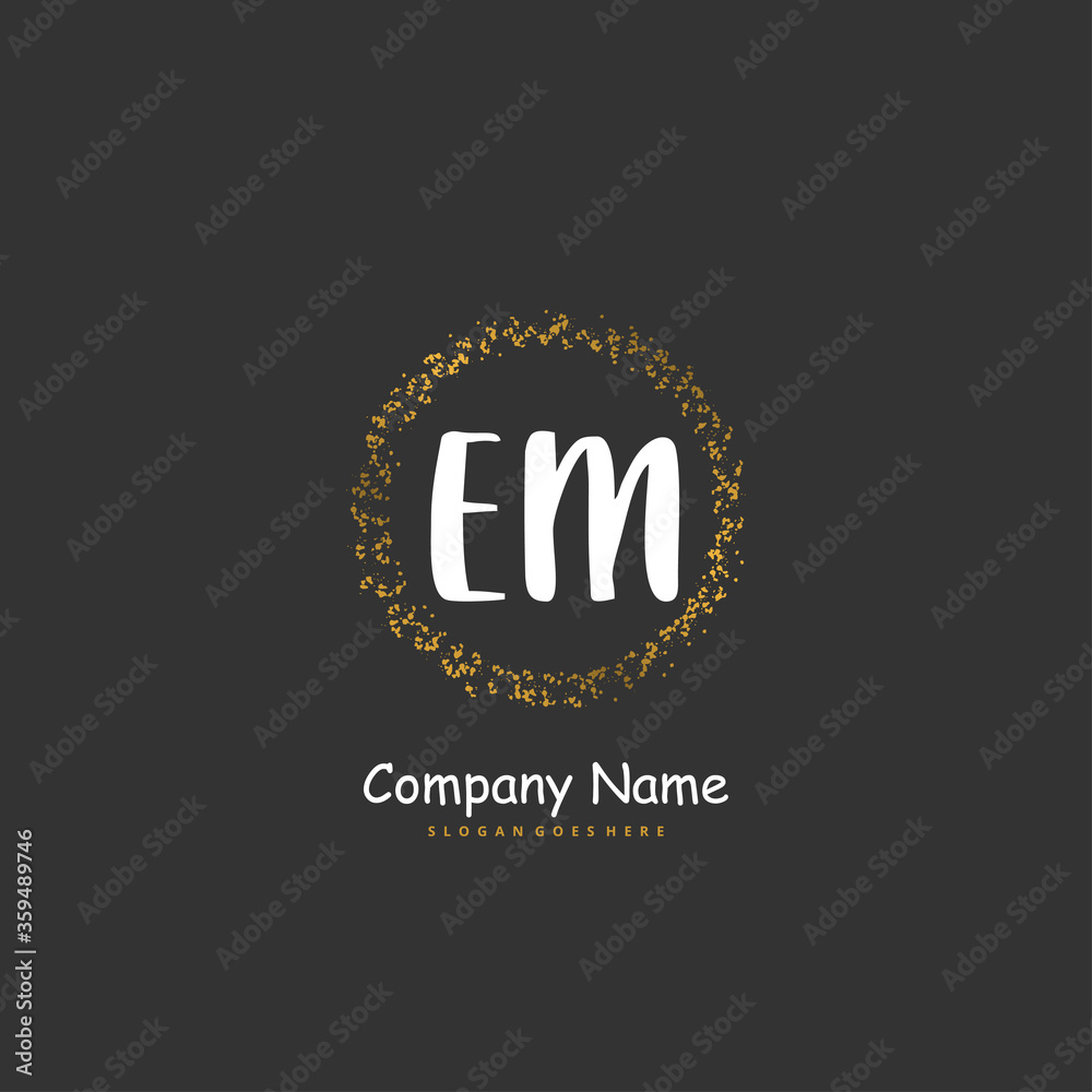 E M EM Initial handwriting and signature logo design with circle. Beautiful design handwritten logo for fashion, team, wedding, luxury logo. E M EM Initial handwriting and signature logo design with circle. Beautiful design handwritten logo for fashion, team, wedding, luxury logo.