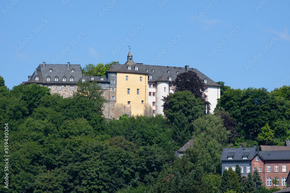 Oberes Schloss in Siegen city at NRW, Germany, Europe